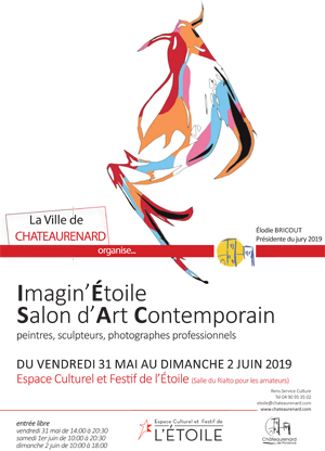 Affiche expo Louis bonifassi au Salon professionnel d'art contemporain maginetoile 2019