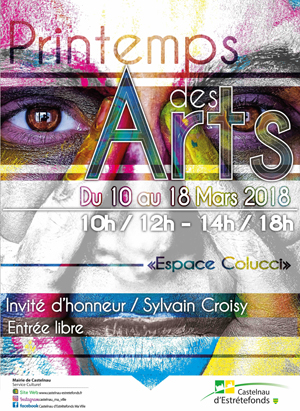 Affiche expo Louis bonifassi 10eme printemps des arts de castelnau d'estretefonds